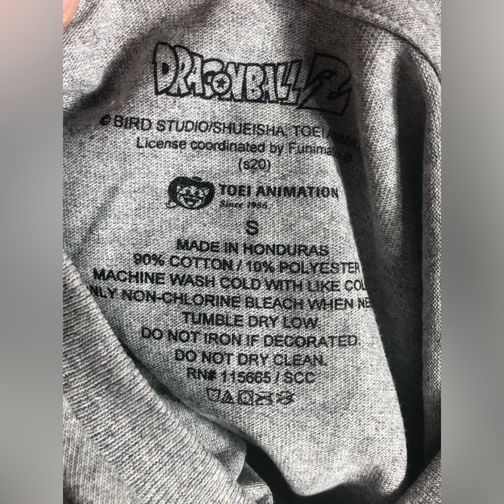 NWOT Dragonball Z Heather Grey Graphic Tee - Size S - Picture 3 of 3
